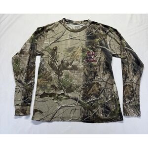 Ranger Realtree Hardwoods Shirt Mens‎ M Camo Hunting Outdoors Pocket 90s tee